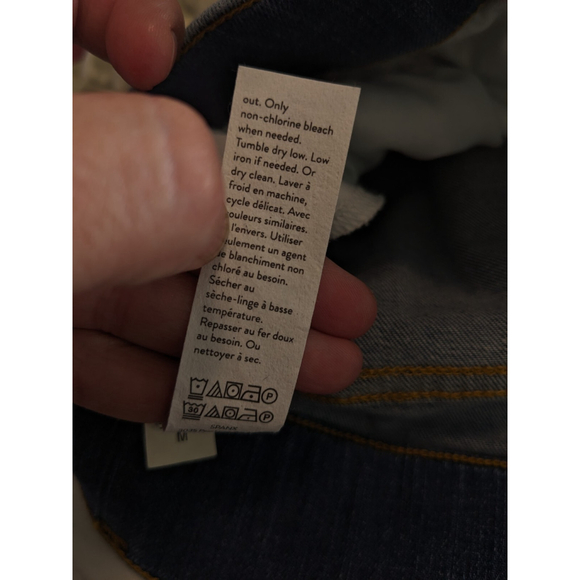 Spanx Jeans Womens Medium Blue Seamed Front Wide Leg Denim Stretch Pants Comfort - Picture 9 of 12